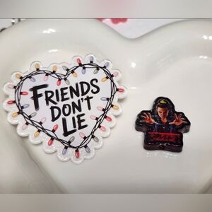 Flatback Focal Bead Friends Stranger Planar Flats Badge Keychain Magnet Crafts